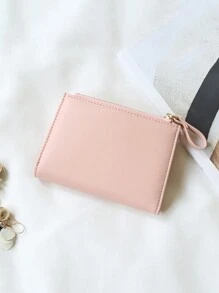 CHARM INFINITE RFID Resistant Multi-Function Fashion Short Wallet - Pink - View 7