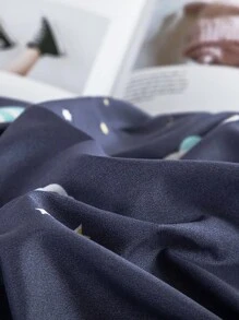 2/3 件套星球印花儿童羽绒被套，柔软舒适的儿童羽绒被套，适合男孩和女孩的床上用品（1 个羽绒被套 + 2/3 个枕套）爱情人节