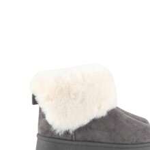 READYSALTED Women's Suede Snow Boots Fashionable Comfortable Slip Resistant Boots Women's Plush Warm Lined Ankle Boots - Grey - View 5