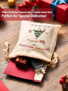 1pc Custom Christmas Bag Personalized Name Bags For Christmas Gift Perfect For Carrying All Your Gift! Custom Name And Letter Bag Anniversary Gift, Valentine Gift, Birthday Gift, Best Friend Gift, Gift For Mom, Gift For Girlfriend, Gift For Her, Gift For Wife, Christmas Gift, Halloween Day Gifts, Thanksgiving Gifts, Merry Christmas