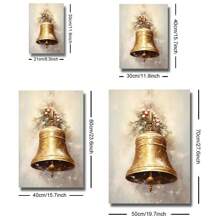 Set Of 3 Unframed Christmas Tree Bell Stocking Rustic Vintage Art Poster Retro Farmhouse Decor Xmas Festival Canvas Painting Print Modern Christmas Holiday Wall Picture For Dorm,Living Room,Bedroom,Apartment,Home Decoration