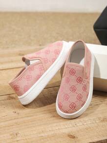 Lässige Kinder Loafers mit Rose-Stickerei, flache Loafers