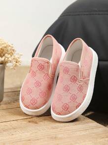 Lässige Kinder Loafers mit Rose-Stickerei, flache Loafers