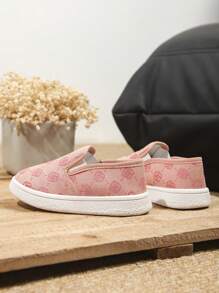 Lässige Kinder Loafers mit Rose-Stickerei, flache Loafers