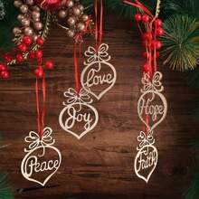 Bộ 6 đồ trang trí cây thông Noel rỗng, đồ trang trí treo ngày lễ, phụ kiện Giáng sinh - Xem 1
