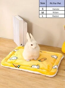 1 件卡通法兰绒宠物垫，厚实柔软温暖睡垫/脚垫，适合 4 季，可翻转设计，舒适 - 彩色 - 查看 8