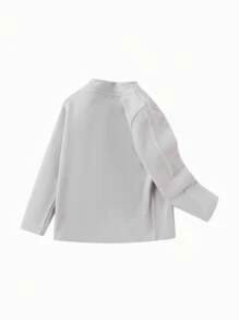 Balabala Children's Thermal Top, Winter Skin-Friendly Unisex Warm Innerwear, Versatile Top For Young Girl - Grey - View 2