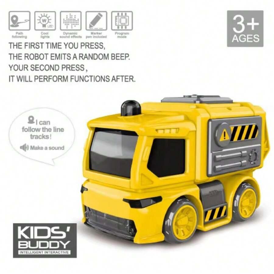 New Line Drawing Engineering Truck Toys Electric Tracking Toy Car