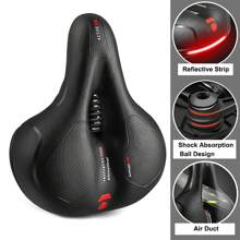 1pc Bicycle Seat Thick Sponge MTB Bike Saddle Hollow Comfortable Shock-Absorbing Round Cushion - Multicolor - View 2