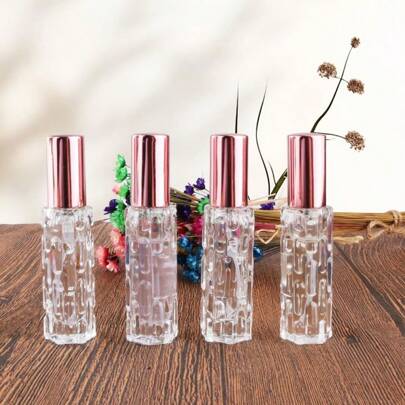 4 buc. Sticle de parfum din sticlă de 10 ml Atomizor cu pulverizare cu ceață fină reîncărcabilă Sticle cu parfum de dimensiune de călătorie cu pulverizator pentru parfum Ulei esențial Cosmetic lichid