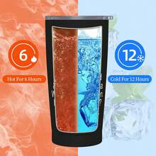 1 chiếc cốc đựng kem bằng thép không gỉ 20oz, phủ lớp phun 304, cách nhiệt chân không hai lớp, hiệu suất cách nhiệt 0-6 giờ - màu đen - Xem 3