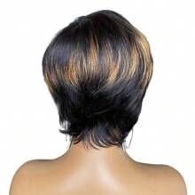 1b30# Color Short Straight Pixie Cut Human Hair Wigs 6inch Daily Party Use Machine Made Human Hair Wigs For Women - S1/30 - View 5