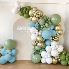 气球花环拱门套件、婚礼装饰、生日装饰、周年纪念装饰、毕业装饰、节日装饰、庆典装饰、室内外装饰、派对装饰用品 - 彩色 - 查看 6