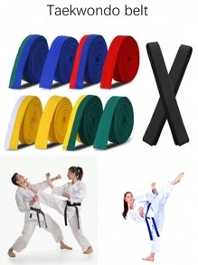 跆拳道腰带测试带、空手道腰带、柔道腰带测试带、晋级腰带，夏季、校园休闲、商务、男友/丈夫/父亲/男士礼物、日常穿着、时尚、青少年、户外、度假、运动、旅行、街头、波西米亚风、复古秋季、万圣节秋冬配饰，适合青少年、青年、男士、休闲、户外、运动、度假、毕业礼物、生日、日常穿着 - 彩色 - 查看 12