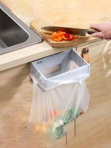 1 件可折叠垃圾桶架，壁挂式塑料袋收纳架，适用于橱柜/厨房 - 彩色 - 查看 1