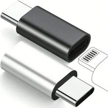 2 件 Lightning 转 USB-C 适配器兼容 Apple Iphone 15 Pro Max Plus、小米充电线（仅充电！），不支持数据/音频传输和 Type-C 转 USB 3.0 适配器可充电和传输数据兼容笔记本电脑、台式电脑和其他设备。 - 彩色 - 查看 1