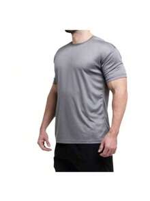 Men's DRY FIT T-Shirt Crew Neck Slim Fit Round Neck Short Sleeve Basic Casual Workout Gym Shirt - màu đen - Xem 9