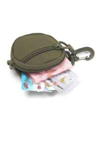 1 pieza Bolsa de almacenamiento portátil e impermeable para audífonos con estilo simple, llavero con gancho mosquetón, accesorio para exteriores para hombre, billetera, billetera mini, monedero, monedero
