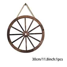 1/3 Pcs Four-Wheeler Decoration Pendant, Wooden Cowboy Party Decoration, Wooden Cart Decoration Of Retro Country Four-Wheeler, Home Decoration Pendant, Suitable For Bar Garage Indoor And Outdoor (Brown, 7.87/11.8 Inches).