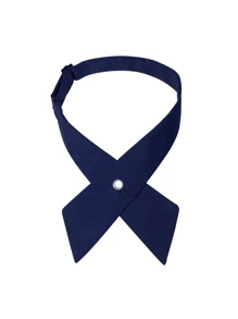 Gravata masculina transversal, gravata borboleta formal simples de cor sólida, adequada para escola, recepção, banquete e outras ocasiões