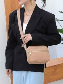 Small Size Waterproof Nylon Crossbody Bags For Women Casual Messenger Bag Purses Handbags - 卡其色 - 查看 4