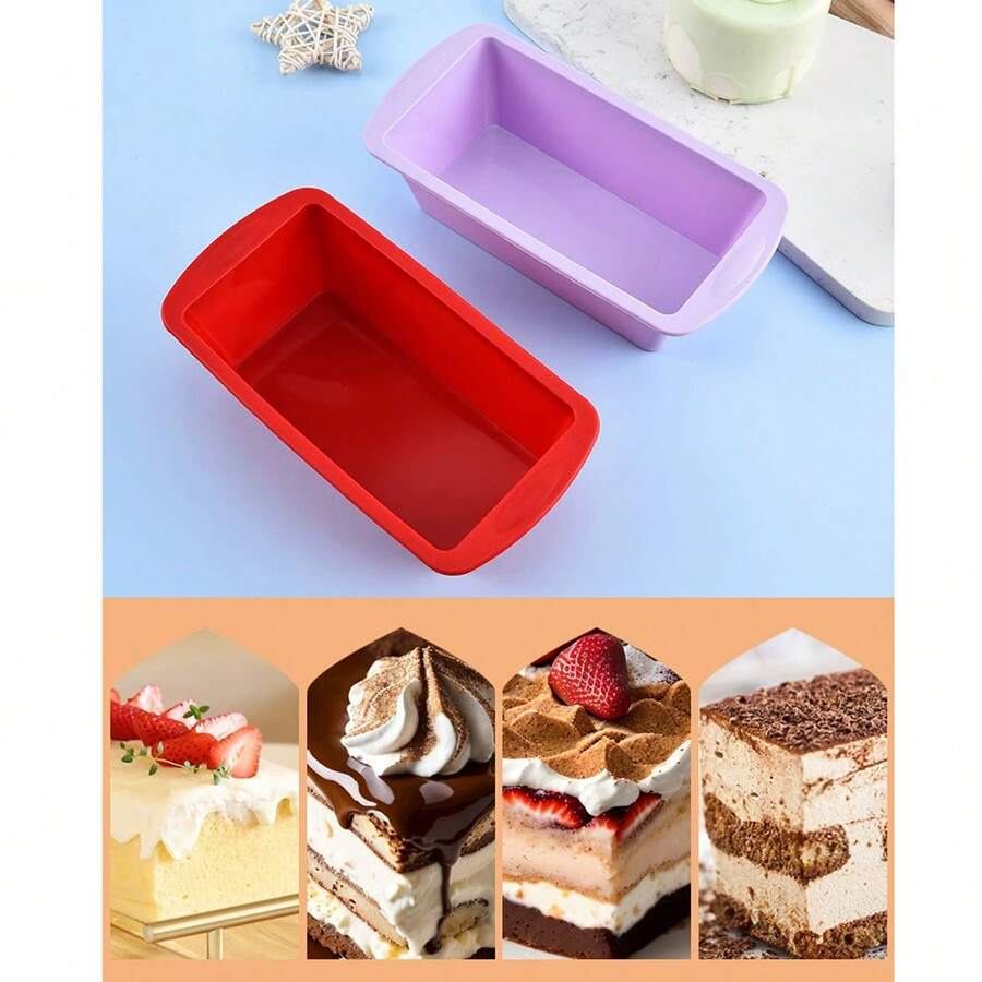 DIY Silicone Cake Mold, Rectangular Silicone Toast Mold With Handles