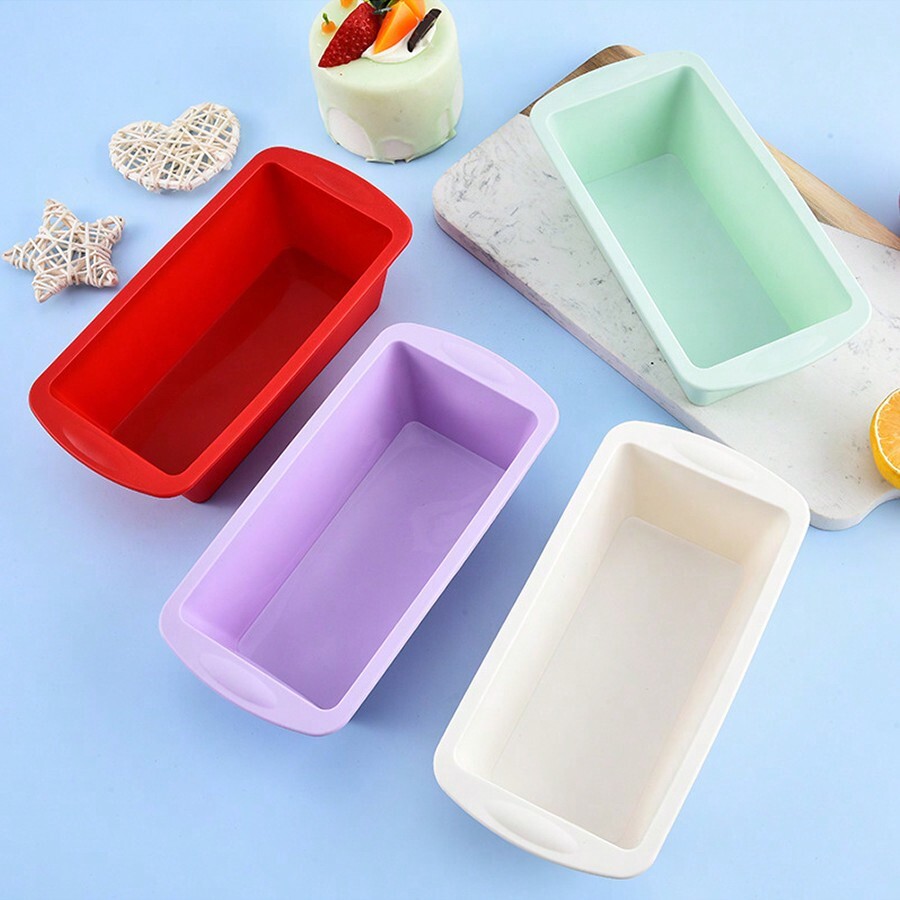 DIY Silicone Cake Mold, Rectangular Silicone Toast Mold With Handles