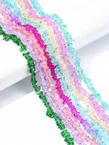 1 sợi hạt thủy tinh trong suốt phun sơn, đá quý giả - hạt thủy tinh - Xem 1