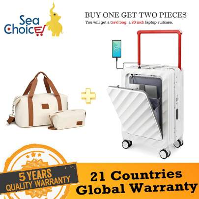 Maleta con ruedas Sea Choice con compartimento para portátil, equipaje de mano de 40 x 20 x 25 cm, bolsa de viaje, maleta de viaje, maletín durable y resistente para llevar a bordo