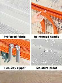 Túi đựng chăn/chăn trẻ em, Túi đựng quần áo trong suốt đa chức năng, Quà tặng Giáng sinh, Halloween, Lễ tạ ơn, Lễ Phục sinh, Năm mới - trái cam - Xem 5