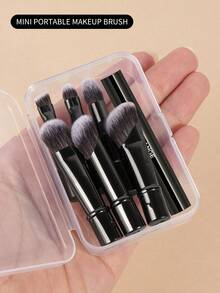 MAANGE 专业化妆刷套装，包含 1 支专业双头面部化妆刷 + 1 套可拆卸替换刷头便携式眼部化妆刷盒，内含散粉刷、腮红刷、遮瑕刷、眼影刷、眉刷、眼线刷、轮廓刷等，刷毛柔软，方便携带，是旅行的理想之选，也是送给女性和女孩的礼物。套装包含各种化妆刷，是完整的化妆套装、化妆刷套装、化妆礼品套装等。 - 黑色 - 查看 6