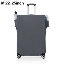行李箱罩 18-32 英寸保护套防刮，带侧袋，雨伞杯储物袋，旅行商务行李箱可洗保护套，弹力防尘罩，完美的户外假日配件，适合冒险旅行配件，行李用品 - 学生返校用品防尘罩，旅行必需品，锻炼露营假日必需品，假期巡航行李箱罩 - 灰色 - 查看 11
