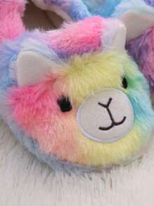 Kids Unicorn Cartoon Pattern Indoor Anti-Slip Warm Quiet House Slippers, Suitable For Indoor Use