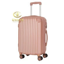 360° Carry-On Suitcase Lightweight On The Plane. Double Zipper With Anti-Theft Expandable Double Wheels 10kg Size-25*35*55 - 珊瑚粉 - 查看 1
