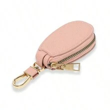 1pc Unisex Waterproof PU Leather Key Pouch, Multi-Functional Large Capacity Key Holder, Compact & Minimalist Design For Home Use