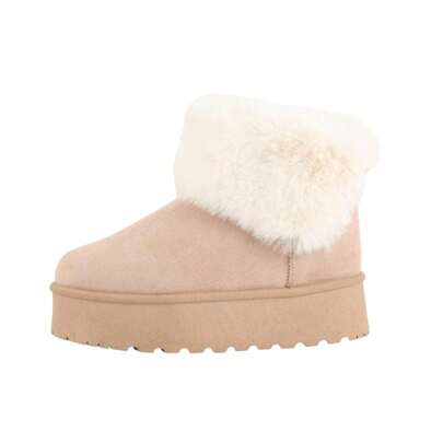 READY SALTED Women's Suede Snow Boots Lady's Fashionable Comfort Slip Resistant Boots Women's Plush Warm Lined Ankle Boots