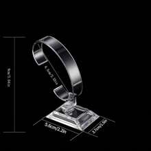 1PC/2 PCS Clear Watch Display Stand Wrist Jewelry Bracelet Display Stands Rack Shop Showcase Holder Stretchie Bangle Bracelet Display Stand Back To School - Clear - View 2
