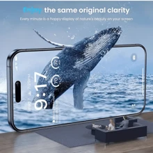 3pcs Apple Series Ultra High Definition Tempered Glass Screen Protectors, Compatible With Iphone 16/16 Plus/16 Pro/16 Pro Max/15/15 Pro/15 Pro Max/15 Plus/14/14 Pro/14 Plus/14 Pro Max/13/13 Pro/13 Mini/13 Pro Max/12/12 Pro/12 Pro Max/12 Mini/11/11 Pro/11 Pro Max/Pro Max, 9H Hardness Anti-Scratch And Anti-Fingerprint - Clear - View 3