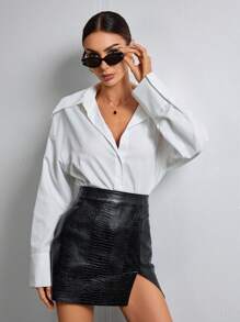 QIANZHIDU Elva Women's Shirts, Long-Sleeved Business Interviews, Commuting, Back To School Clothes,Casual, Relaxed, Simple Temperament, Spring, Summer Shirts