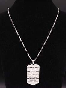 男士项链 男孩 不锈钢 银 送给儿子 男士项链 链式珠宝 欢乐男士礼物 - 項鍊 - 查看 6