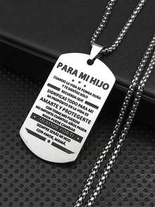男士项链 男孩 不锈钢 银 送给儿子 男士项链 链式珠宝 欢乐男士礼物 - 項鍊 - 查看 2