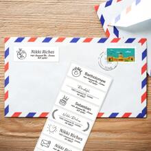 Tạo nhãn địa chỉ trả lời tùy chỉnh cho phong bì của bạn - Nhãn dán địa chỉ được cá nhân hóa cho lời mời đám cưới, thiệp chúc mừng và thư kinh doanh - Thiết kế thanh lịch và độc đáo cho mọi dịp - trắng - Xem 2