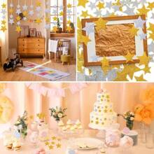 100 件闪光泡沫星星贴纸金色和银色自粘星星贴纸泡沫星星墙贴适用于儿童艺术工艺品用品家庭生日派对装饰（4 种尺寸）、学校用品、返校 - 100Pcs/套 - 查看 5