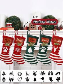 1pc Personalized Christmas Stockings,Christmas Stockings With Names,Custom Christmas Stockings,Christmas Decorations,Christmas Decorations For Home,Christmas Stockings Bulk,Personalized Christmas Gifts For Women,Mother,Mom,Men,Father,Dad,Boyfriend,Girlfriend,Wife,Husband,Girl,Boy,Baby,Kids,Dog,Cat,Best Friend,Teen Girl,Him,Her,Couple,Bestie,Bride,Bridesmaid,Couples,Grandma,Grandpa,Sister,Brother