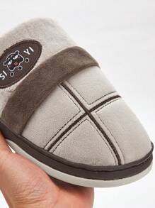 House Slippers For Men Memory Foam Plaid Warm Cozy Soft Fashionable Male's Shoes Winter Bedroom Round Toe Indoor Slippers Female