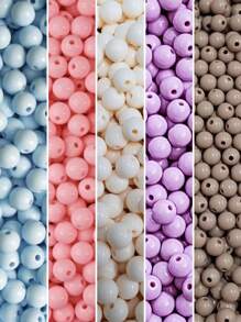 500 Traditional Pearl Beads Irregular Or Milky 6mm With Hole 5 Colors Jewelry - 乳白色套裝2 - 查看 1