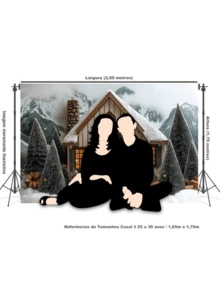 3D Sublimated Fabric Photographic Background Christmas 2.60X1.70 Horizontal - FFM-1673 - 查看 5