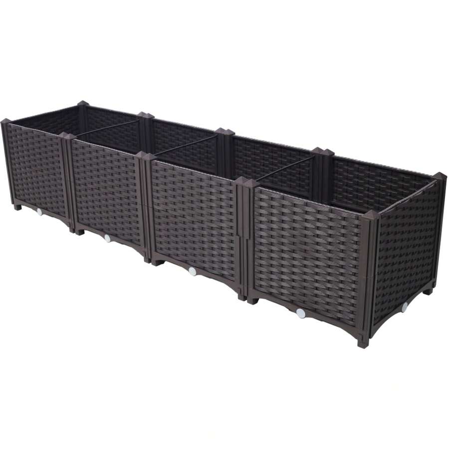 FKZNPJ Deep Raised Garden Bed Plastic Planter Boxes For Vegetables