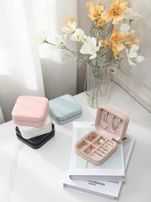 CASEGRACE 1 hộp đựng trang sức du lịch, đựng hoa tai, nhẫn, vòng tay, vòng cổ - Hộp đựng trang sức đơn giản, nhỏ gọn, di động và tiện dụng, hộp đựng trang sức, hộp đựng trang sức cho phụ nữ và trẻ em gái, quà tặng ngày lễ tinh tế và khó quên cho Ngày của Mẹ và Ngày lễ tình nhân, quà tặng Giáng sinh - nhiều màu - Xem 6