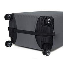 行李箱罩 18-32 英寸保护套防刮，带侧袋，雨伞杯储物袋，旅行商务行李箱可洗保护套，弹力防尘罩，完美的户外假日配件，适合冒险旅行配件，行李用品 - 学生返校用品防尘罩，旅行必需品，锻炼露营假日必需品，假期巡航行李箱罩 - 灰色 - 查看 7